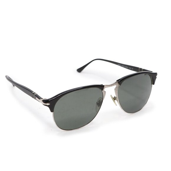 Persol Polarized Sunglasses PO8649S Black/Silver Icons Made in Italy Unisex - Picture 5 of 13